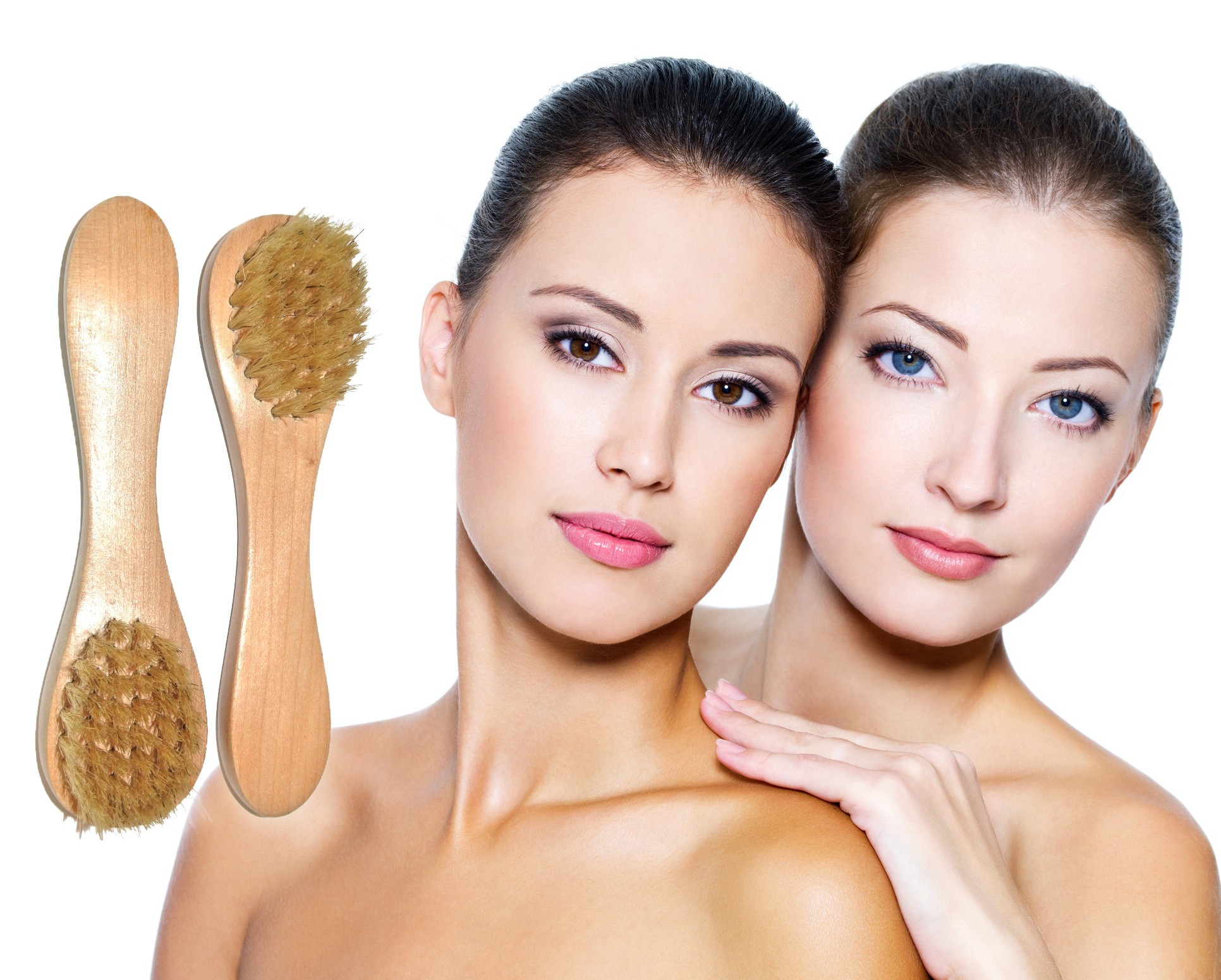 100% Vegan Dry Brushing Body Brush Set - Firm Bristles Dry Scrub Brushes  for Face Exfoliating Cleansing & Lymphatic Drainage Premium Skin Beauty  Brush with Handle + Face Brush + Shower Gloves Firm Vegan