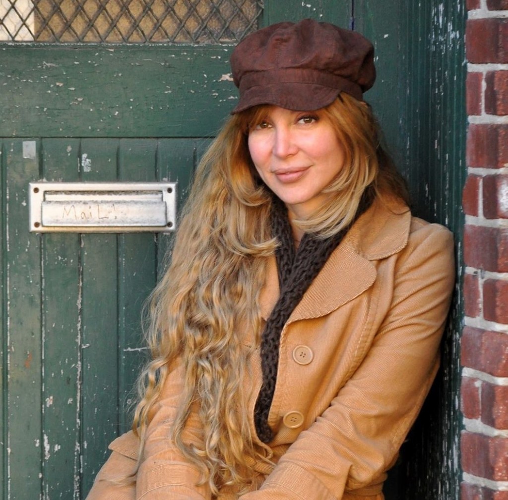 sitting in Easton, green door cropped