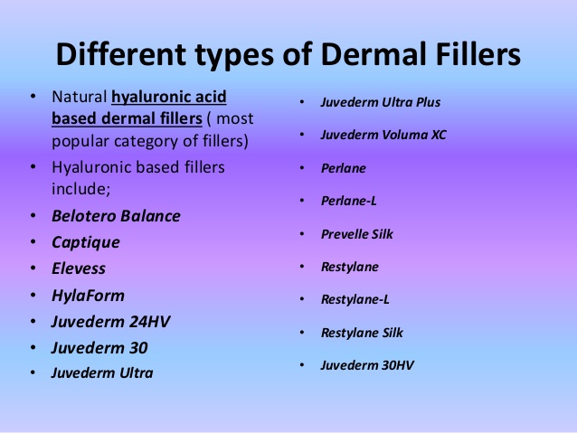 Filler Comparison Chart